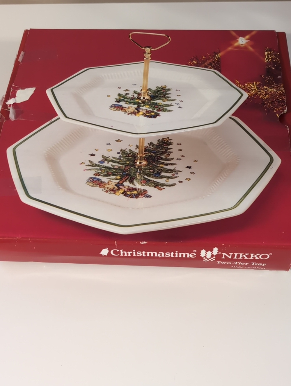 Nikko Two Tier Christmas Tray